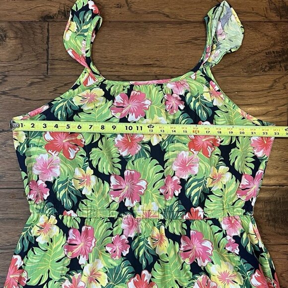 NWT $75 Gymboree Tropical Flutter Linen Dress Adult Women's XXL Aloha Tidal - Picture 15 of 16